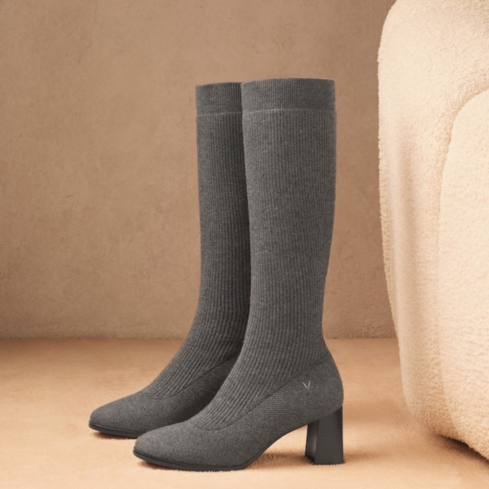 VIVAIA Tessa Pro Boots Knee High Water Repellent Wool Pro 38.5 Gray - Picture 1 of 14